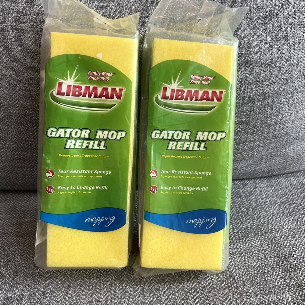 Libman Gator Mop Refill Sponge Fits 2020 Model #02021 NEW Made in USA Lot Of 2